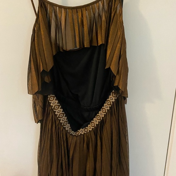 Bronce pleated maxi dress - Picture 5 of 9